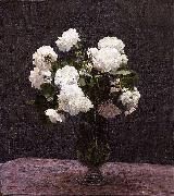 Henri Fantin-Latour White Roses oil painting on canvas